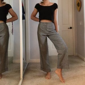Wide leg high waisted pants